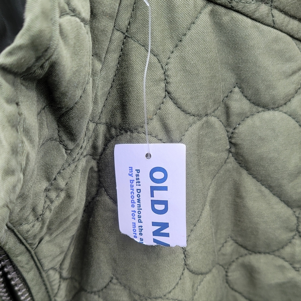 Girls Olive Green Quilted Jacket - Picture 10 of 10